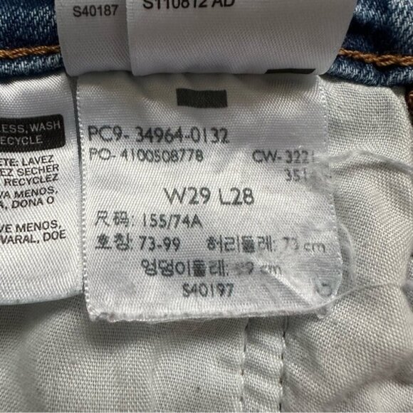 Levi's Wedgie Straight Bridge of Bellflower Jeans Coastal Cowgirl - Size 29 - Picture 15 of 16